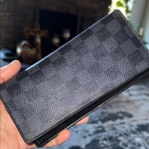 Louis Vuitton Black wallet Checkered Card Holder